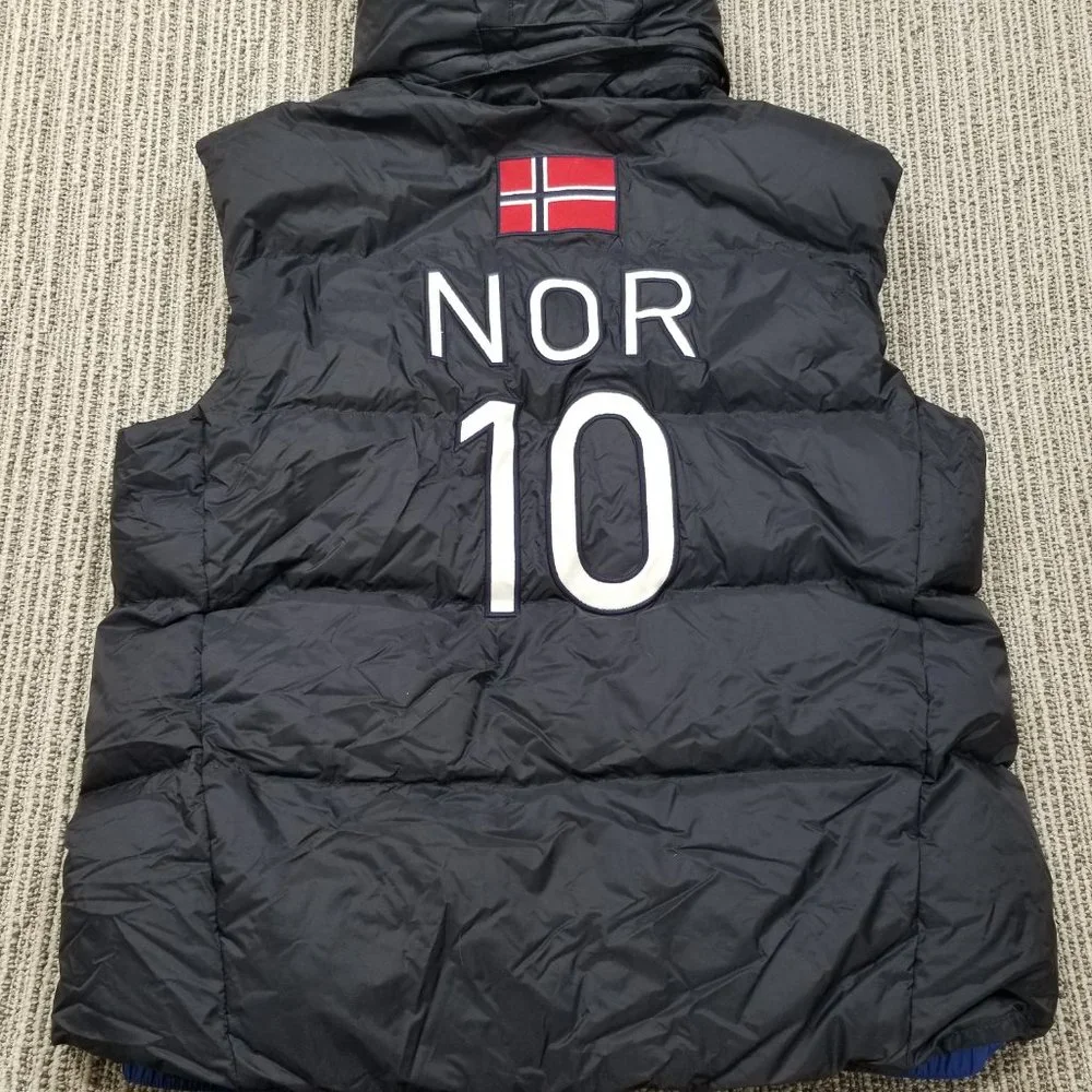 POLO Ralph Lauren USA Down Hill Alpine Big Pony Ski Down Puffer Vest Hooded XL - Picture 3 of 8